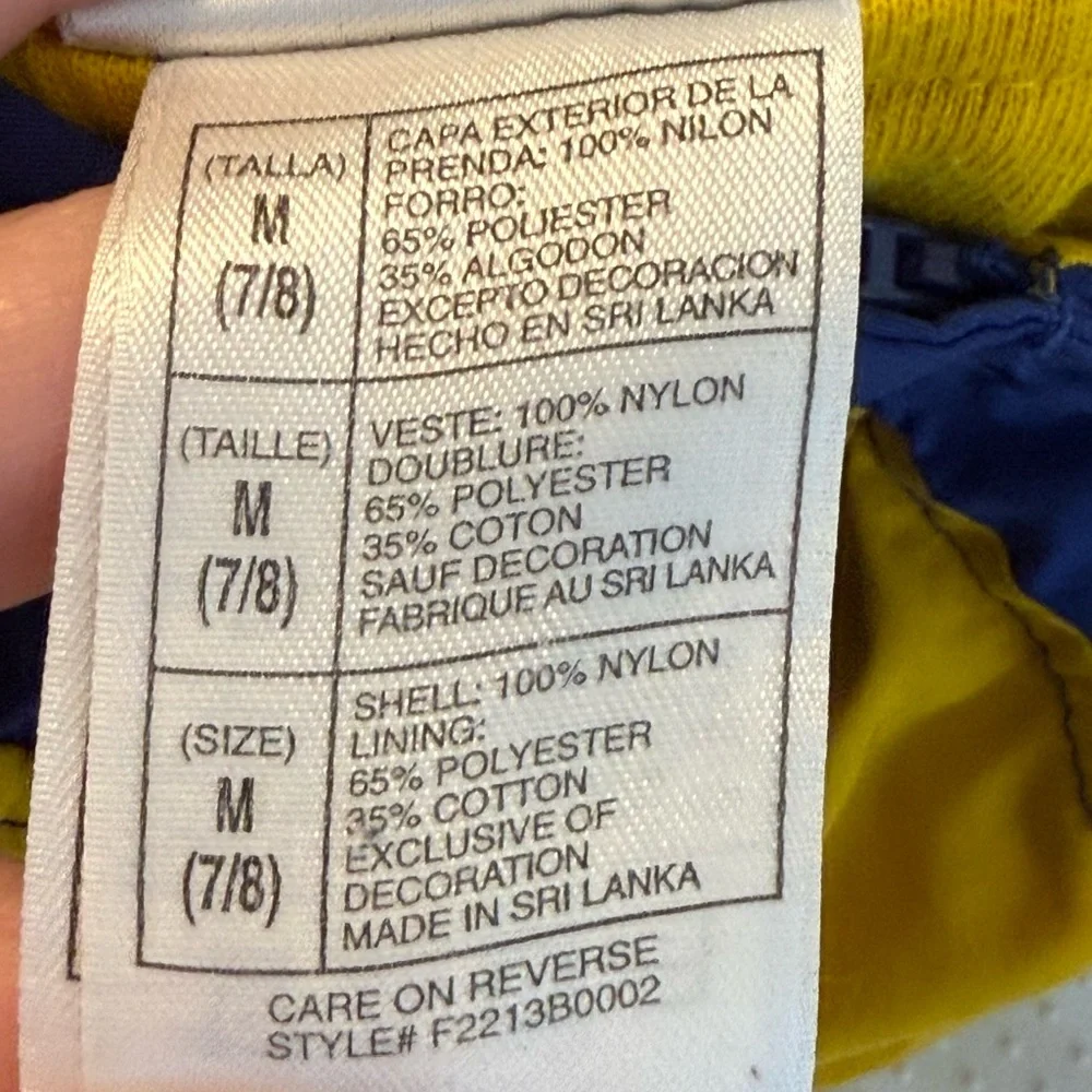 Disney Store Exclusive The Incredibles Zip Up Jacket Kids Size 7/8 Blue Yellow